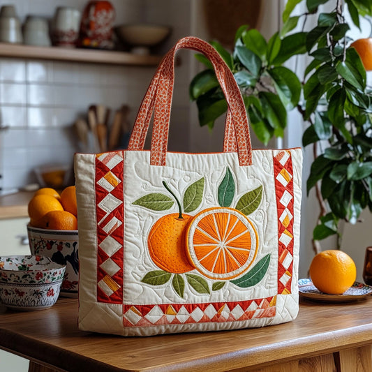 Bright Satsuma WJ2310393CL Quilted Tote Bag