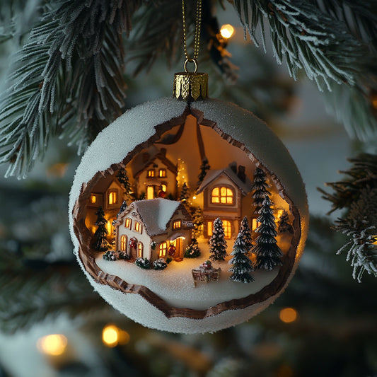 Broken Globe Village WJ2511102CL Christmas Ornament