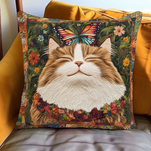 Butterfly Dreaming Cat WJ0901074CL Quilt Pillow Case