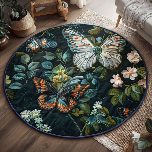 Butterfly In The Forest WJ1301124CL Quilted Round Mat