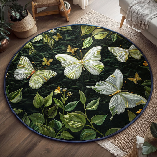 Butterfly In The Wood WJ1301125CL Quilted Round Mat