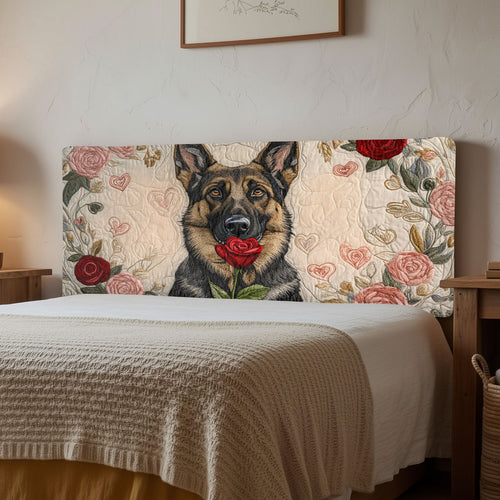 Cozy German Shepherd CW2012010CL Quilted Headboard Slipcover