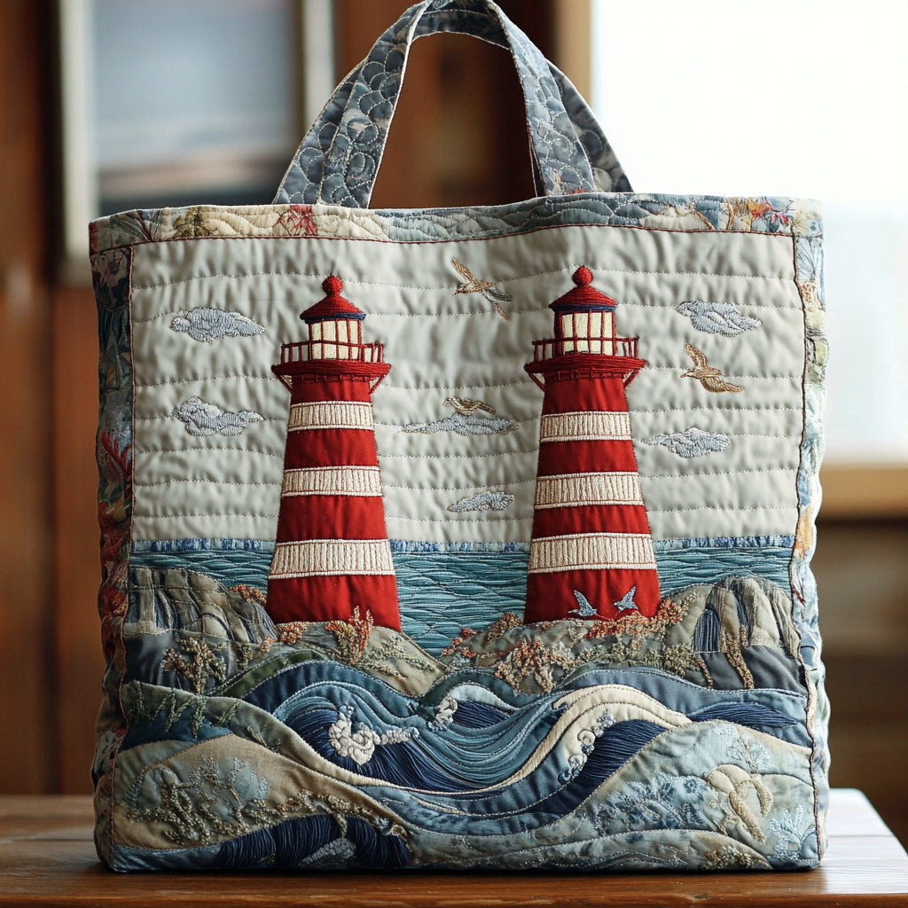 Lighthouse Charm CW1301016CL Quilted Tote Bag
