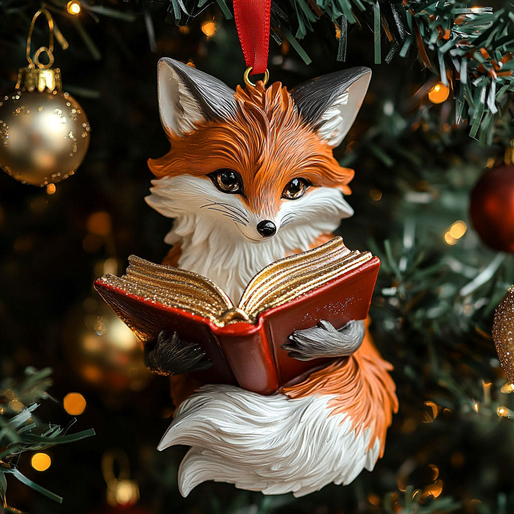 Book Fox CW0311001CL Christmas Ornament