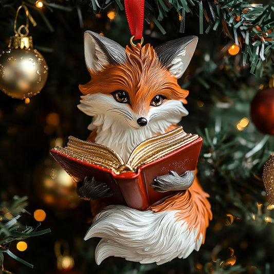Book Fox CW0311001CL Christmas Ornament