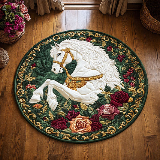 White Horse Waltz WJ1707050CL Quilted Round Mat