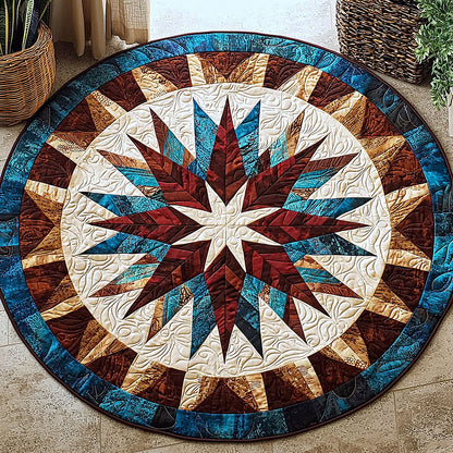 Native American Pattern QA2711046CL Quilted Round Mat