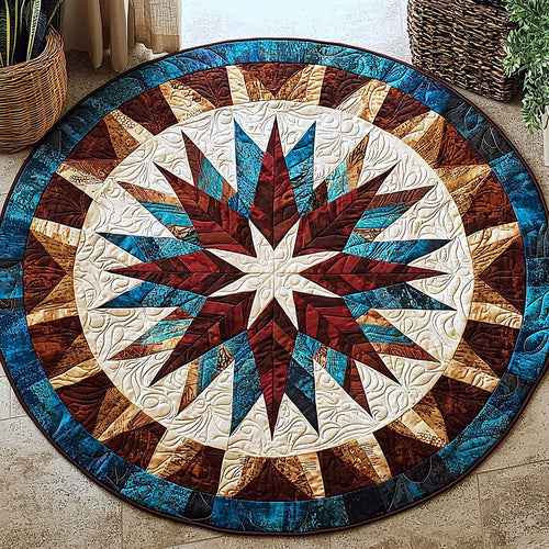 Native American Pattern QA2711046CL Quilted Round Mat