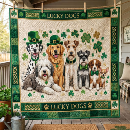 Lucky Dogs St. Patrick’s Day WN1105016CL Quilt