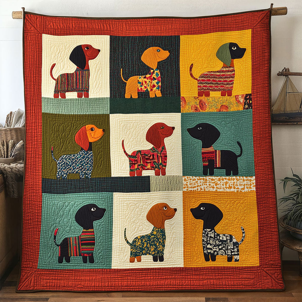 Folk Art Dachshund WN0601027CL Quilt
