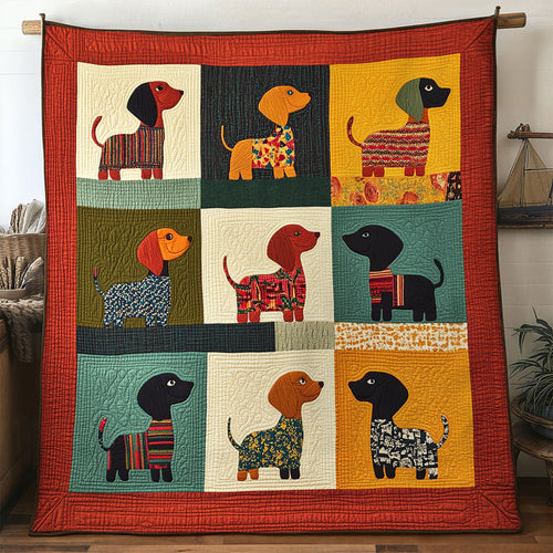 Folk Art Dachshund WN0601027CL Quilt