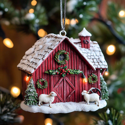 Red Barn Christmas WN2911062CL Christmas Ornament