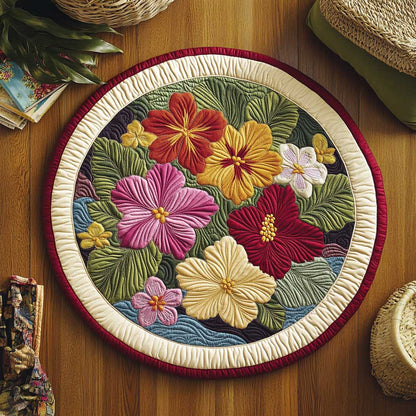 Aloha Bloom WN3103002CL Quilted Round Mat