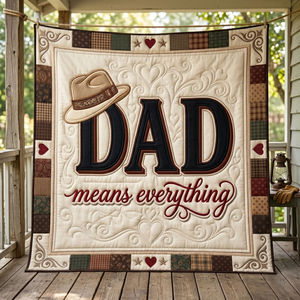 Dad Means Everything WN1006008CL Quilt