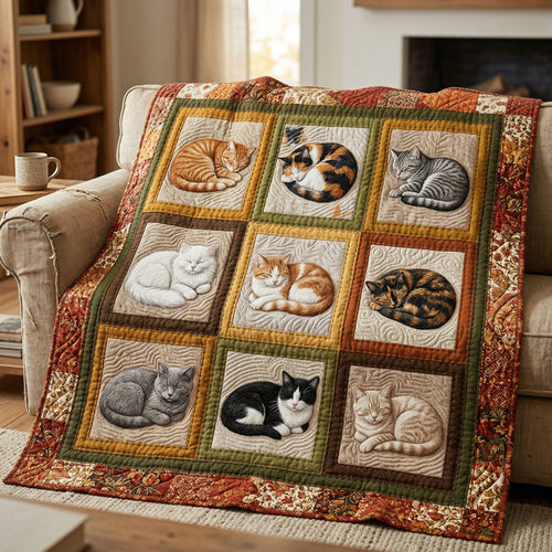 Peaceful Cat Naps WN0904040CL Quilt