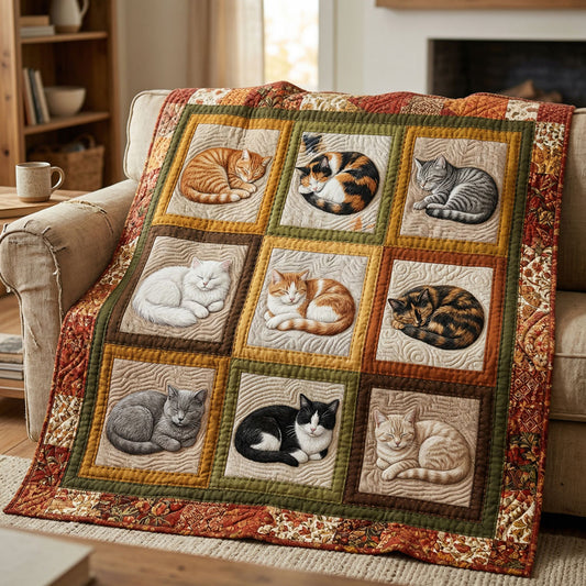 Peaceful Cat Naps WN0904040CL Quilt