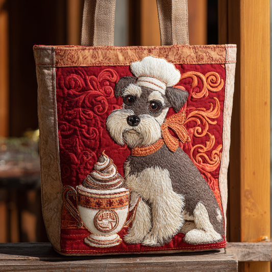 Schnauzer Chef XR0212043CL Quilted Tote Bag