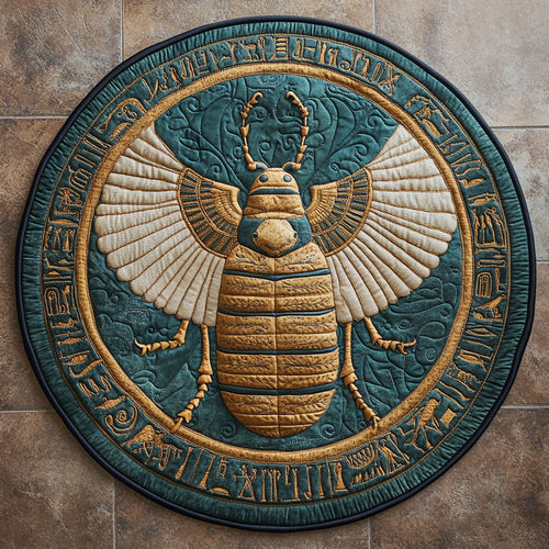 Mystic Scarab CP1507014CL Quilted Round Mat
