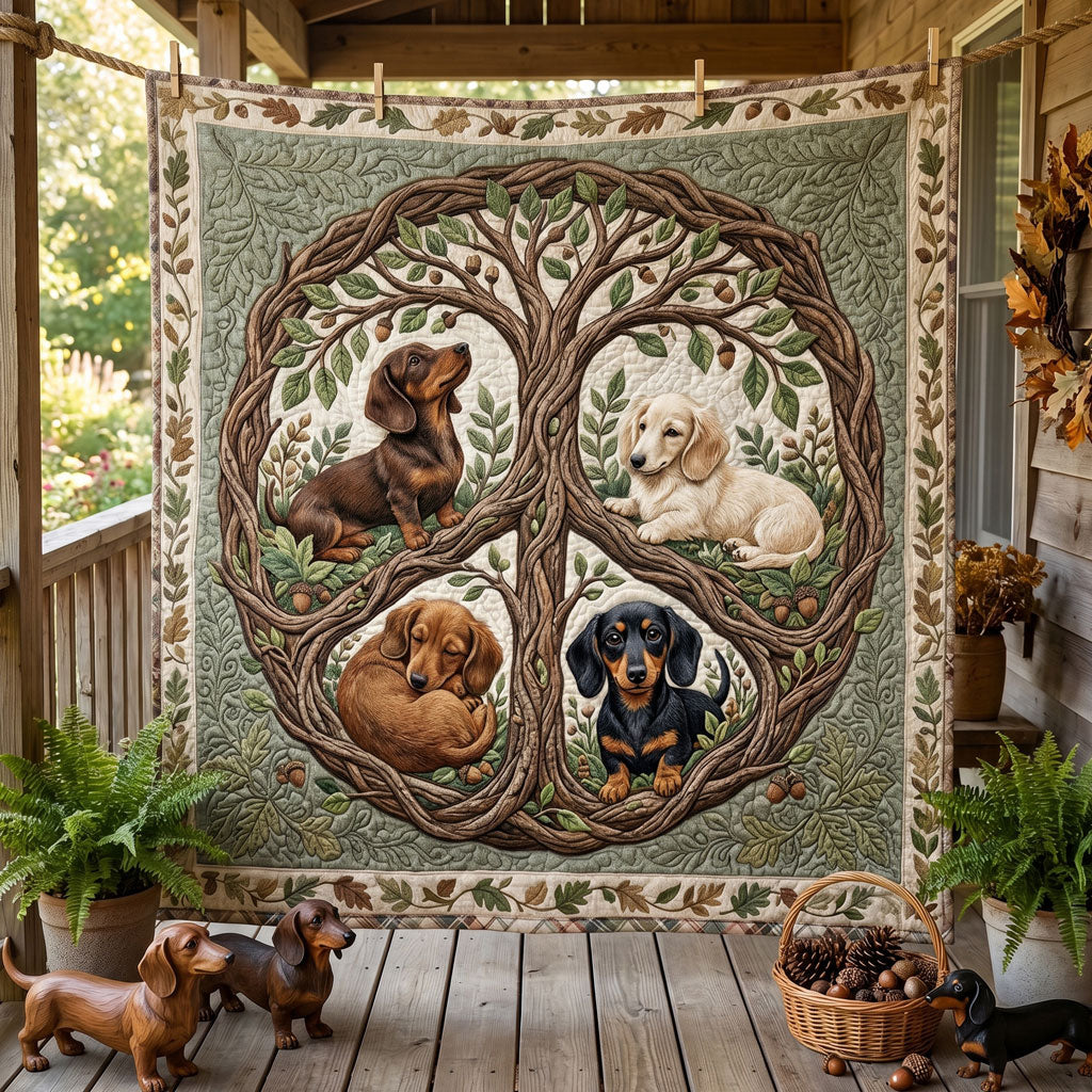 Dachshund Tree Of Life WN0406006CL Quilt