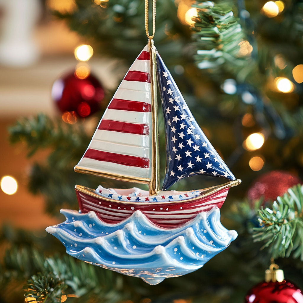 Wave Sail CW2511049CL Christmas Ornament