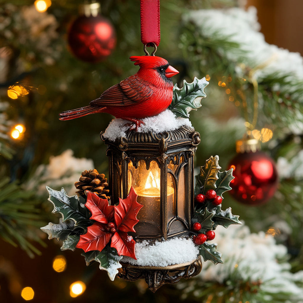 Cardinal Festive Lantern CW1410005CL Christmas Ornament