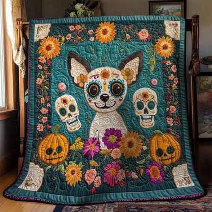 Skeleton Chihuahua Fiesta WN2201018CL Quilt