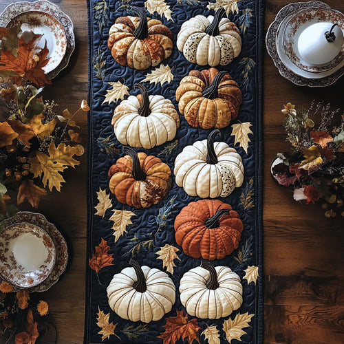 Pumpkin Parade WN2307076CL Quilted Table Runner