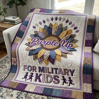 Purple Up Sunflower WN2304013CL Quilt