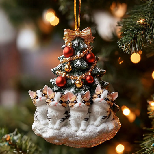 Merry Lights Cat WN0811057CL Christmas Ornament