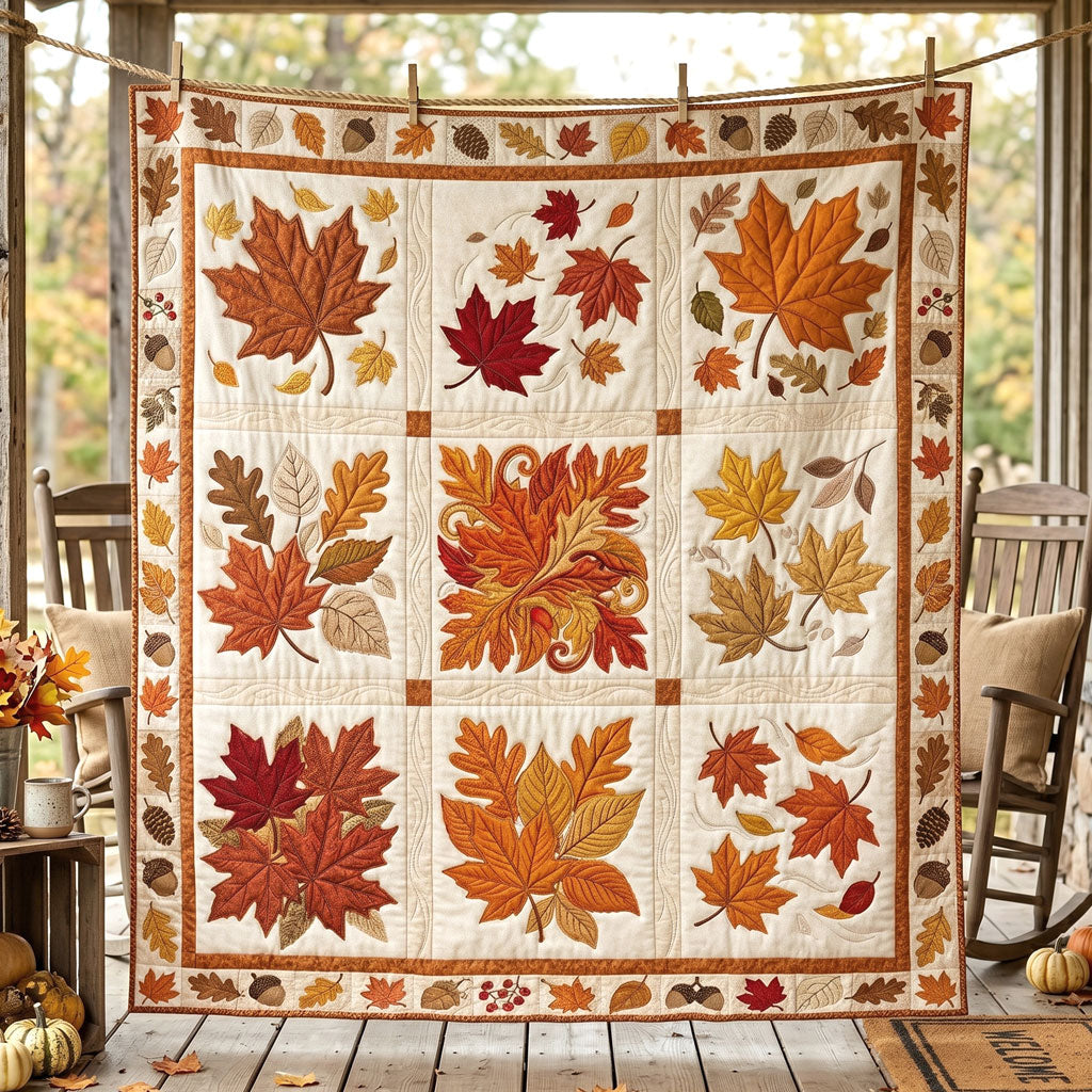 Autumn Leaves Patchwork WN1806002CL Quilt