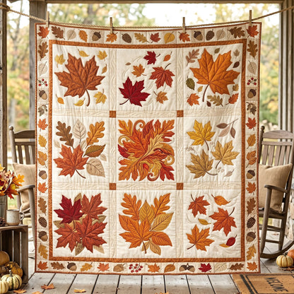 Autumn Leaves Patchwork WN1806002CL Quilt