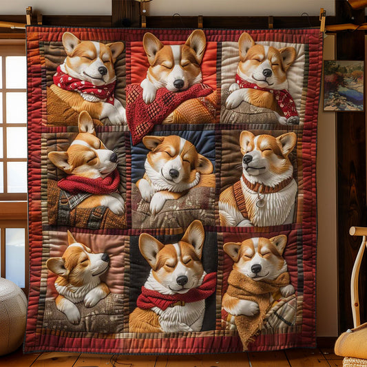 Cozy Corgi WN1303008CL Quilt