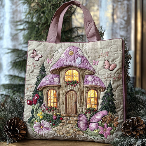 Peaceful Night Mushroom WN2310044CL Quilted Tote Bag