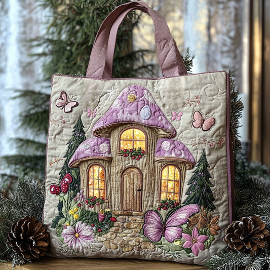 Peaceful Night Mushroom WN2310044CL Quilted Tote Bag