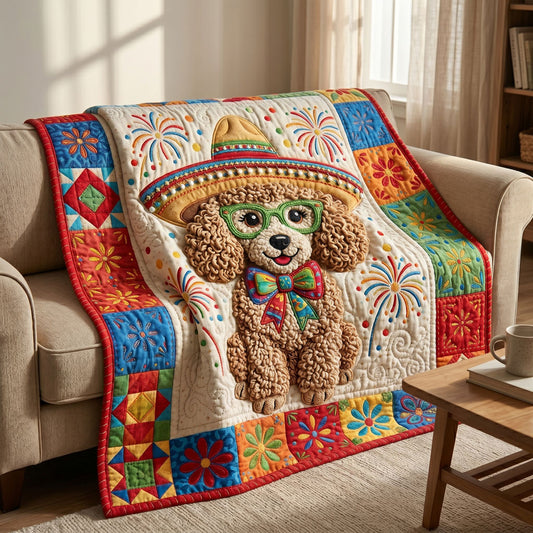 Sombrero Poodle Puppy WN1804012CL Quilt