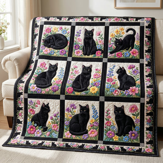 Gardening Black Cats XR0405008CL Quilt