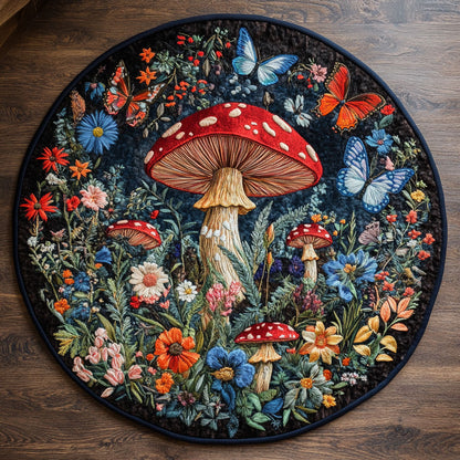 Secret Mushroom Forest WN2605059CL Quilted Round Mat