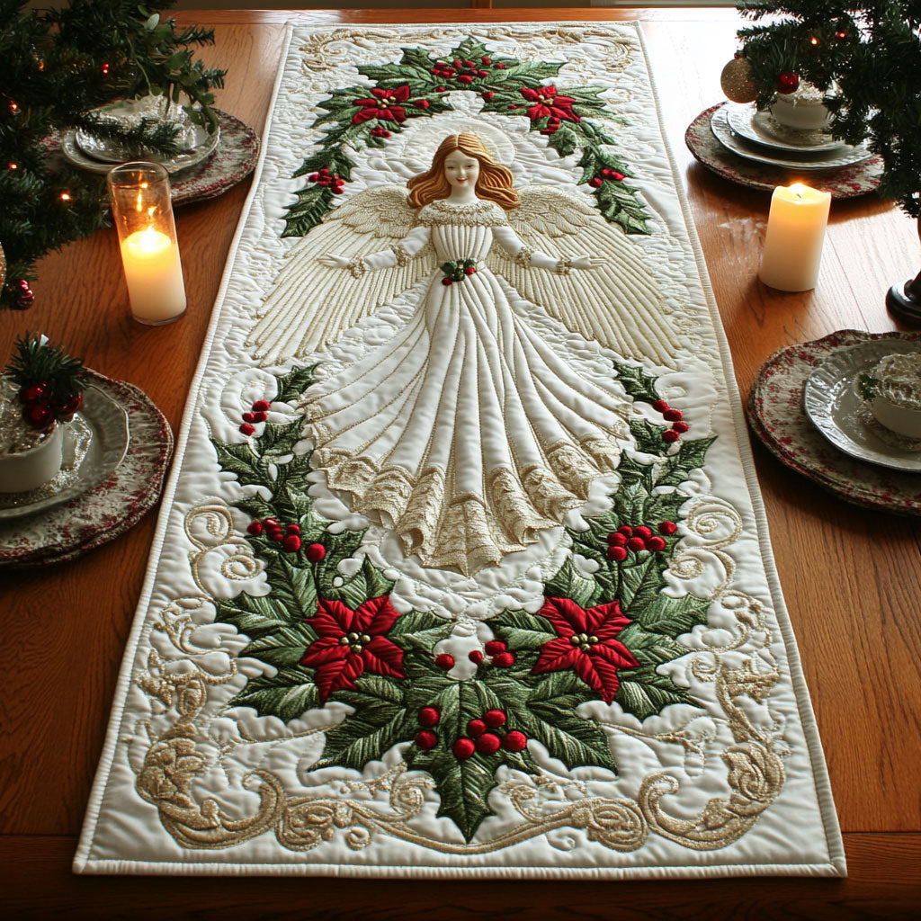 Graceful Angel CW1510020CL Quilted Table Runner