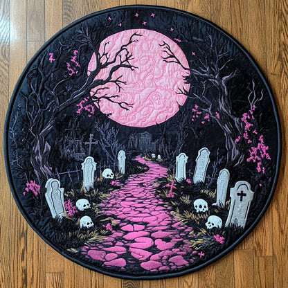 Enchanted Graveyard WN2804031CL Quilted Round Mat