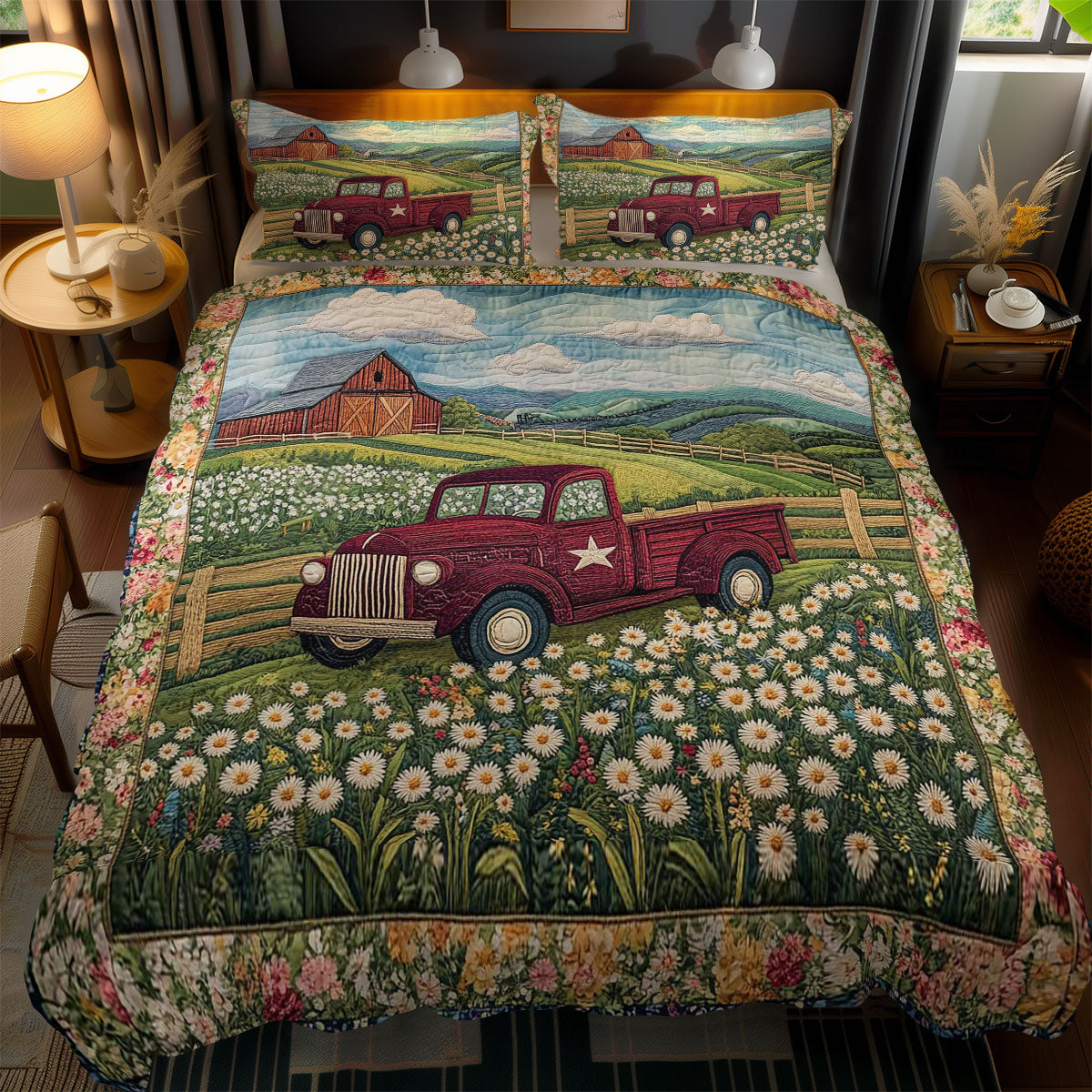 Red Truck Farm WN0703105CL Duvet Cover Set