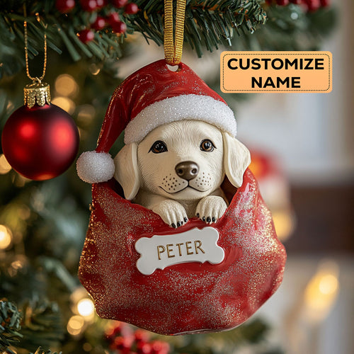 Labrador Holiday CW0412029CL Personalized Christmas Ornament