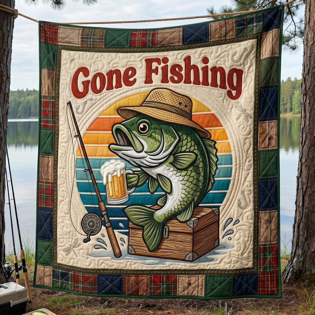 Beer & Bass Fishing WN0505005CL Quilt
