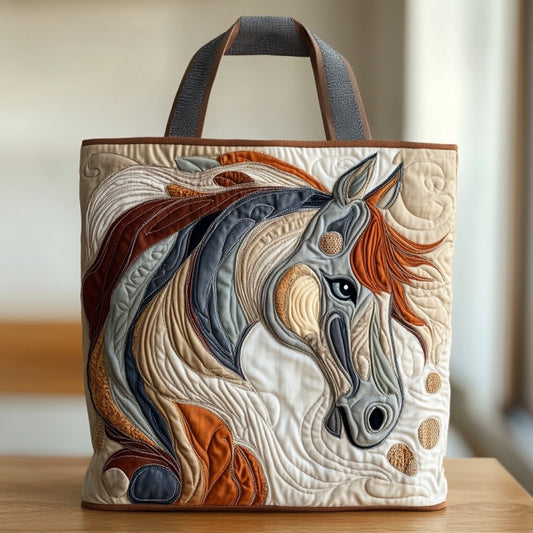 Horse XR1910011CL Quilted Tote Bag