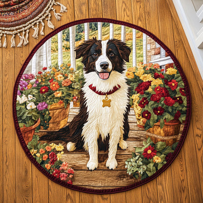The Porch Guardian WJ2406034CL Quilted Round Mat