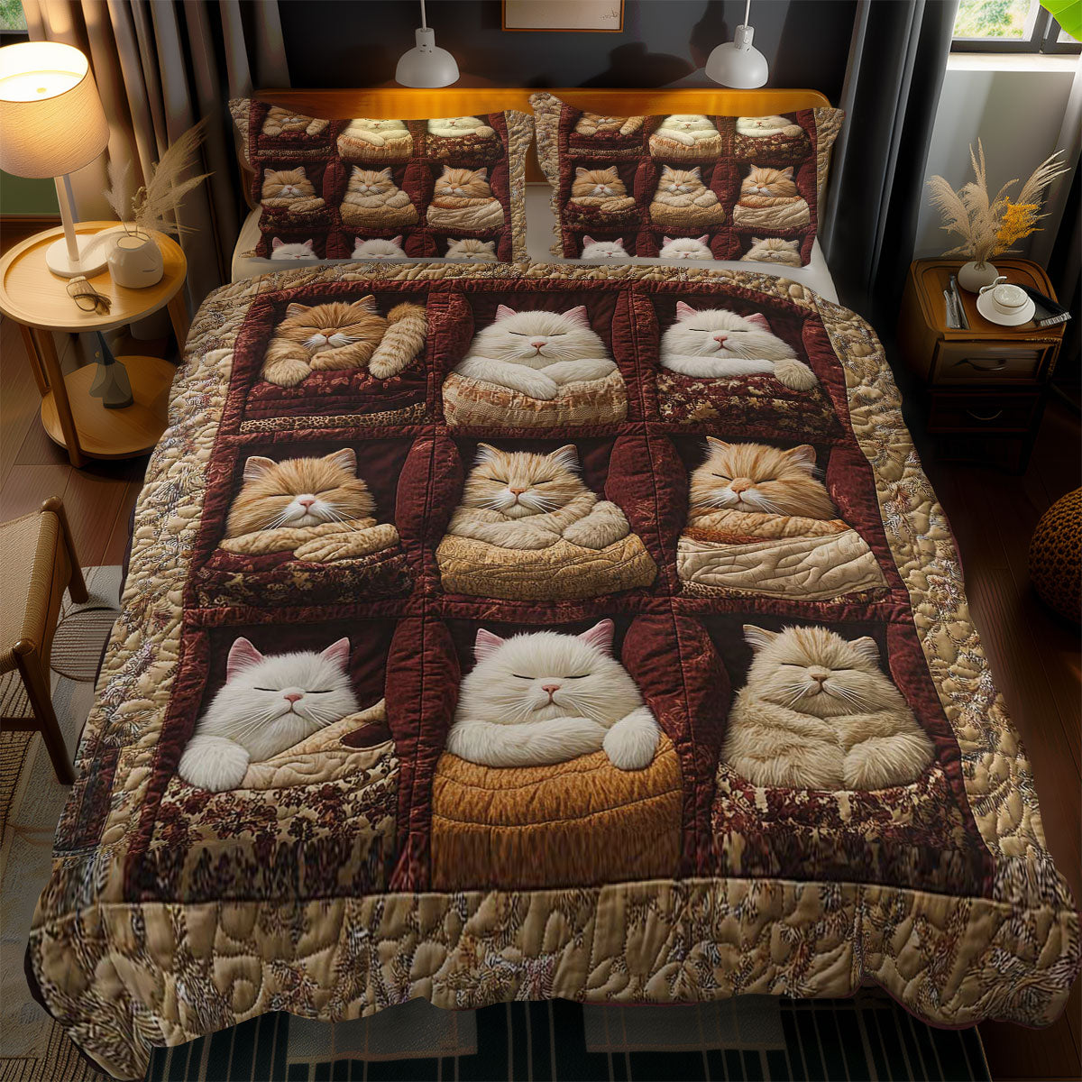 Dreamy Cat Patchwork WN1103109CL Duvet Cover Set