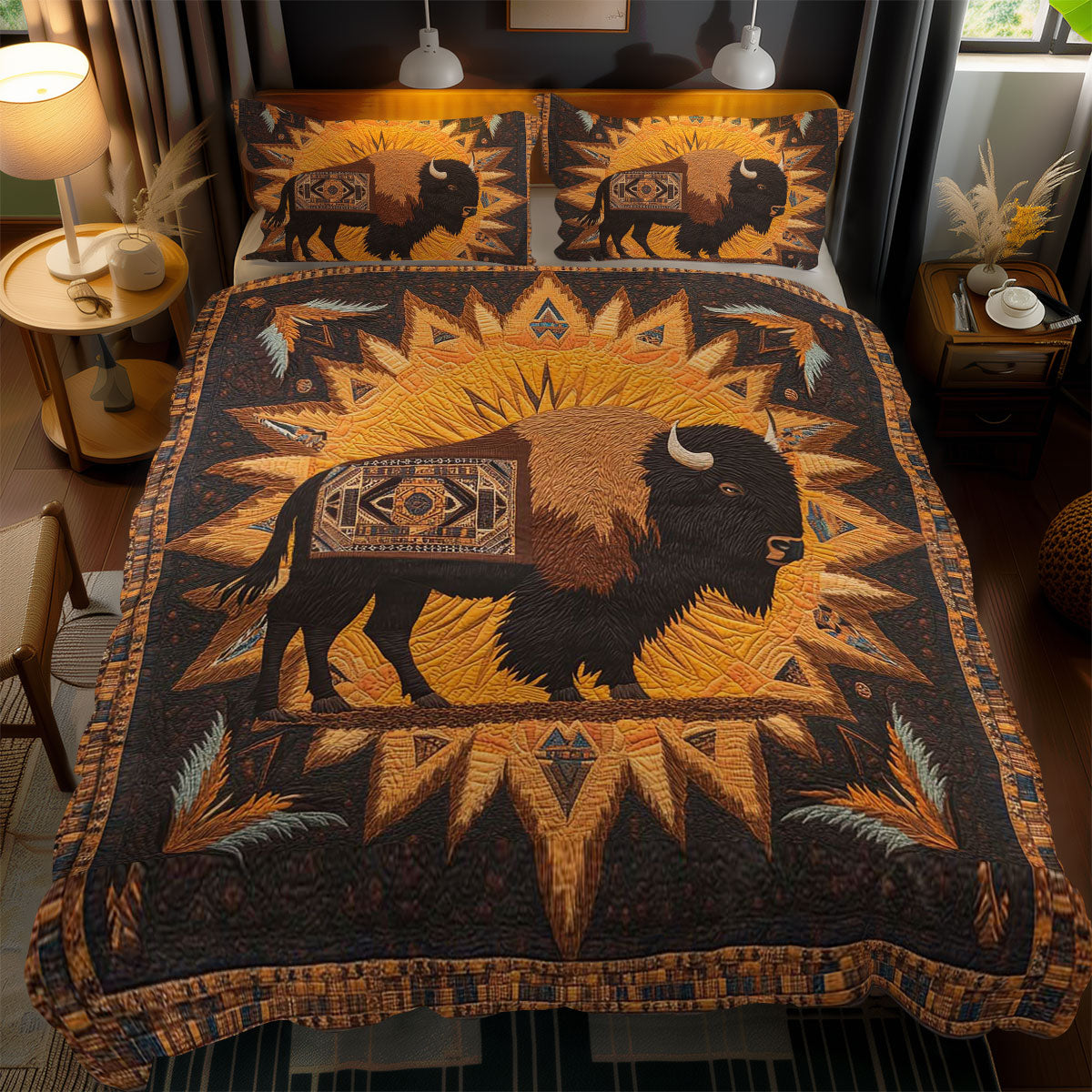 Tribal Bison WN0702102CL Duvet Cover Set