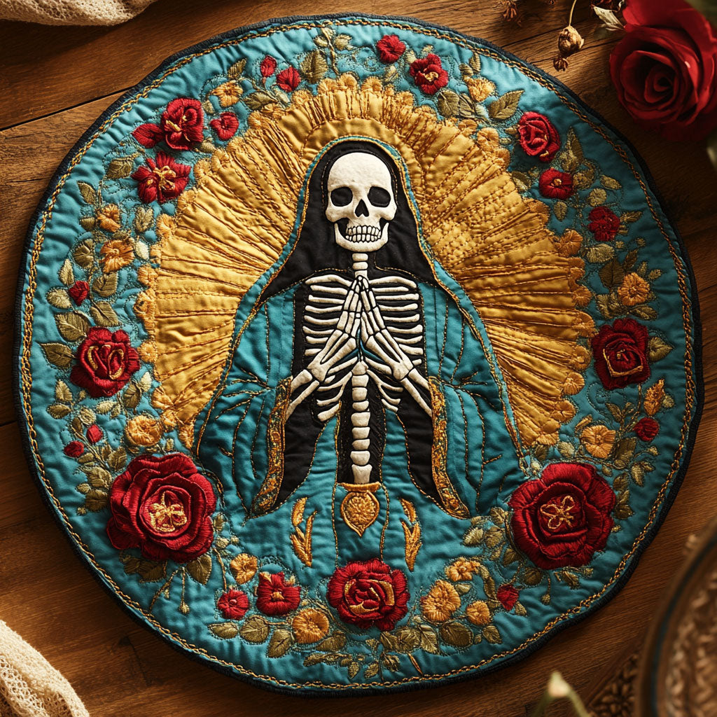 Enchanted Skeleton WN2908019CL Quilted Round Mat