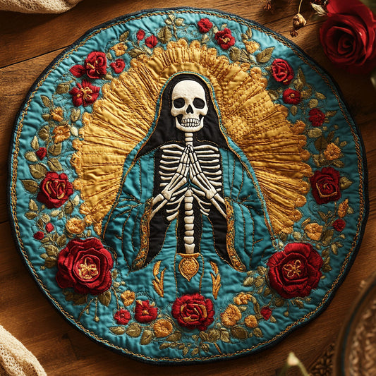 Enchanted Skeleton WN2908019CL Quilted Round Mat