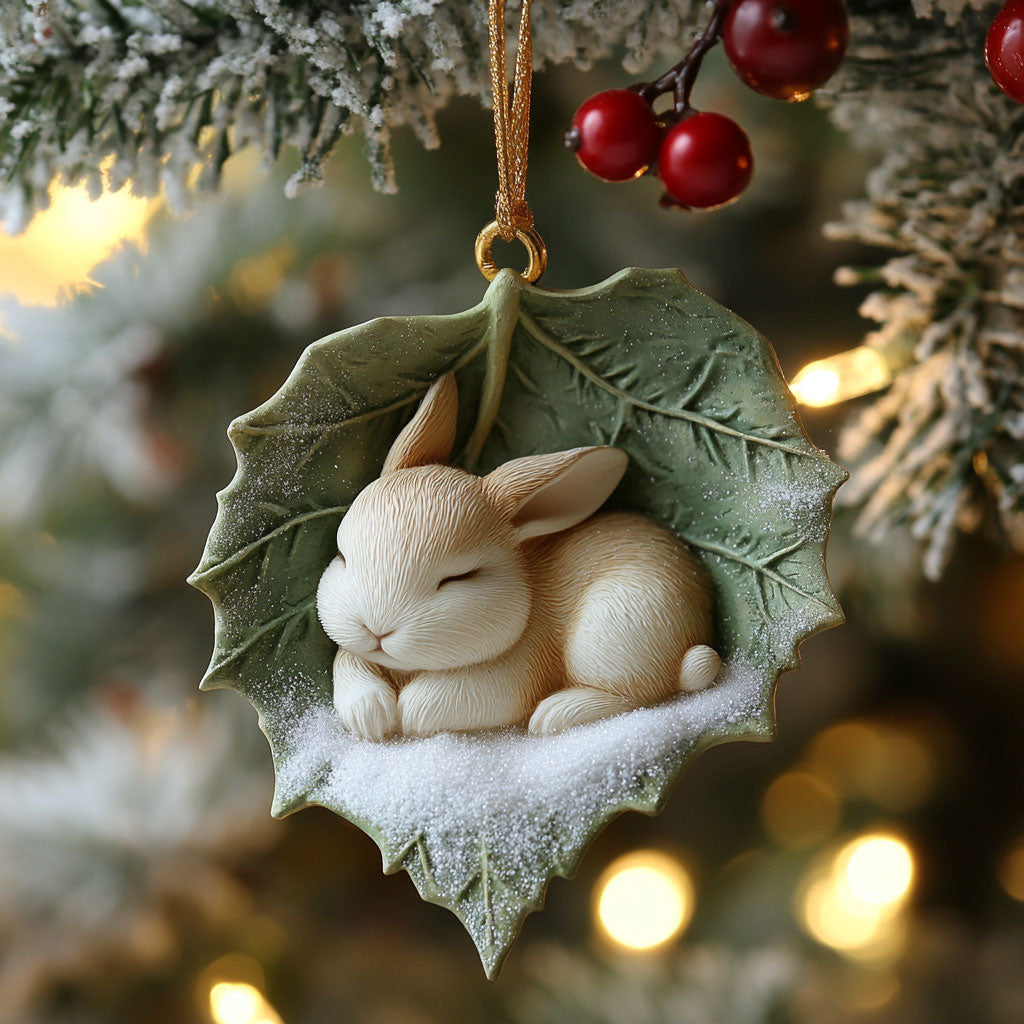 Leaf Bunny CP0312005CL Christmas Ornament