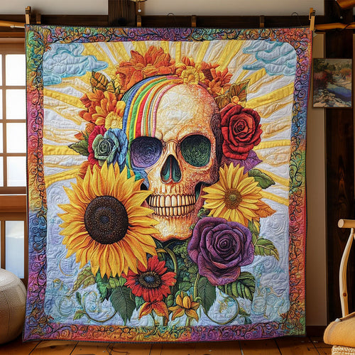 Floral Skull WN0702027CL Quilt